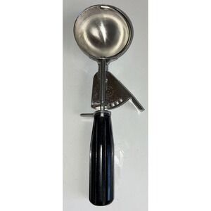 Williamson Ice Cream Scoop Black‎ Star Handle USA Stainless Steel Vintage